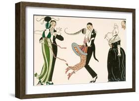 Madness of the Day, Engraved by H. Reidel For Friends of the Journal Des Dames et Des Modes, 1913-Georges Barbier-Framed Giclee Print