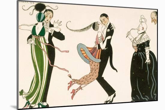 Madness of the Day, Engraved by H. Reidel For Friends of the Journal Des Dames et Des Modes, 1913-Georges Barbier-Mounted Giclee Print