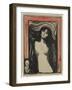 Madonna, 1895 (Colour Litho with Gouache on Paper)-Edvard Munch-Framed Giclee Print
