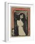 Madonna, 1895 (Colour Litho with Gouache on Paper)-Edvard Munch-Framed Giclee Print