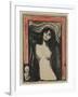 Madonna, 1895 (Colour Litho with Gouache on Paper)-Edvard Munch-Framed Giclee Print