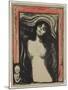 Madonna, 1895 (Colour Litho with Gouache on Paper)-Edvard Munch-Mounted Giclee Print
