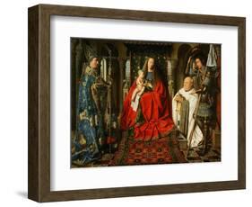 Madonna Adored by the Canonicus Van Der Paele-Jan van Eyck-Framed Giclee Print