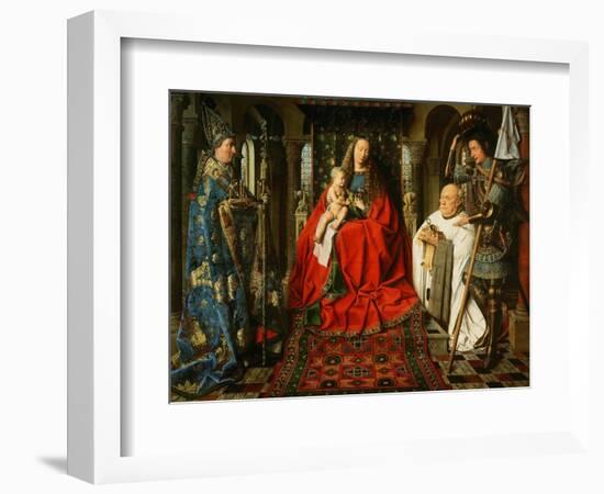 Madonna Adored by the Canonicus Van Der Paele-Jan van Eyck-Framed Giclee Print