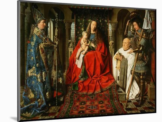 Madonna Adored by the Canonicus Van Der Paele-Jan van Eyck-Mounted Giclee Print