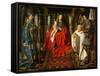 Madonna Adored by the Canonicus Van Der Paele-Jan van Eyck-Framed Stretched Canvas