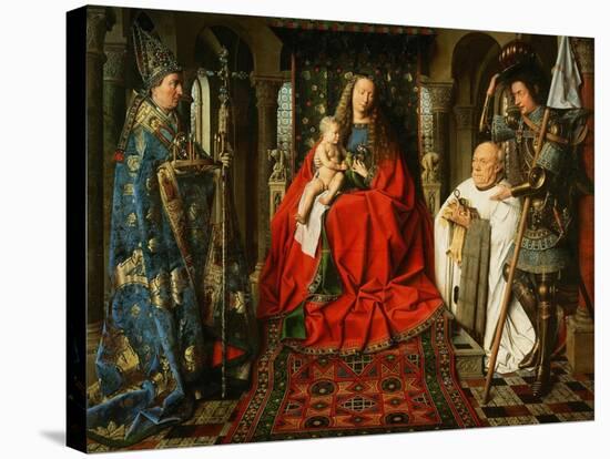 Madonna Adored by the Canonicus Van Der Paele-Jan van Eyck-Stretched Canvas