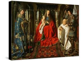 Madonna Adored by the Canonicus Van Der Paele-Jan van Eyck-Stretched Canvas