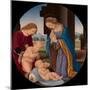 Madonna Adoring the Child with the Infant Saint John the Baptist and an Angel, c.1492-Lorenzo di Credi-Mounted Giclee Print