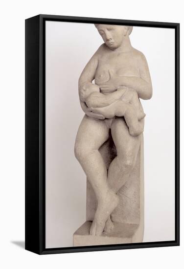 Madonna and Child 1 - Feet Crossed, 1909-10-Eric Gill-Framed Stretched Canvas
