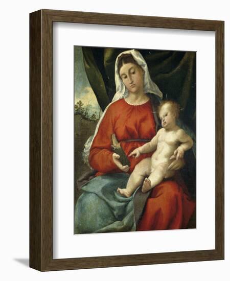 Madonna and Child, 1526-1527-Lorenzo Lotto-Framed Giclee Print