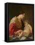 Madonna and Child, 17Th Century (Oil on Canvas)-Jacques Blanchard-Framed Stretched Canvas