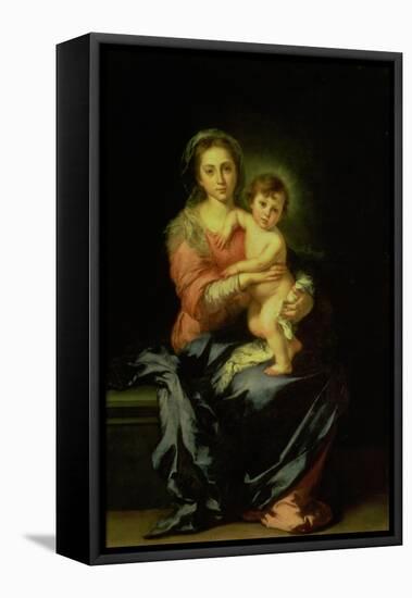 Madonna and Child, after 1638-Bartolome Esteban Murillo-Framed Stretched Canvas