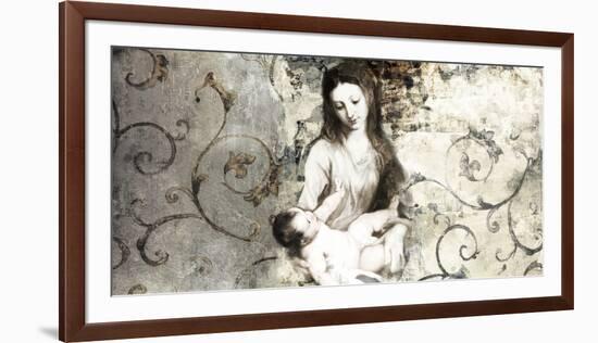 Madonna and Child (after Van Dyck)-Simon Roux-Framed Art Print