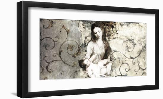 Madonna and Child (after Van Dyck)-Simon Roux-Framed Art Print