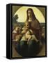 Madonna and Child Amongst Angels Playing Music. 1860-Anselm Feuerbach-Framed Stretched Canvas