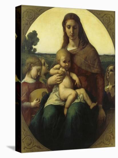 Madonna and Child Amongst Angels Playing Music. 1860-Anselm Feuerbach-Stretched Canvas