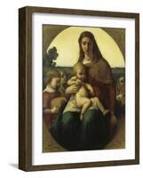 Madonna and Child Amongst Angels Playing Music. 1860-Anselm Feuerbach-Framed Giclee Print