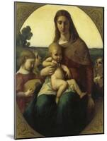 Madonna and Child Amongst Angels Playing Music. 1860-Anselm Feuerbach-Mounted Giclee Print