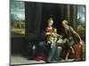 Madonna and Child and St. Jerome, C.1530S (Oil on Panel)-Benvenuto Tisi Da Garofalo-Mounted Giclee Print