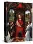 Madonna and Child, Angel with Violin in His Hand; Landscape with Farmhouse and Castle-Hans Memling-Stretched Canvas