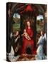 Madonna and Child, Angel with Violin in His Hand; Landscape with Farmhouse and Castle-Hans Memling-Stretched Canvas