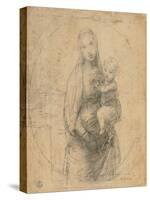 Madonna and Child at Two Thirds Figure-Sanzio Raffaello-Stretched Canvas