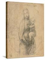 Madonna and Child at Two Thirds Figure-Sanzio Raffaello-Stretched Canvas