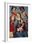 Madonna and Child Being Crowned by Two Angels, with St. Jerome and St. Francis, C.1500-null-Framed Giclee Print