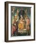 Madonna and Child Between Saints Fabian and Sebastian-Bartolomeo Della Gatta-Framed Giclee Print