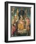 Madonna and Child Between Saints Fabian and Sebastian-Bartolomeo Della Gatta-Framed Giclee Print