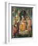 Madonna and Child Between Saints Fabian and Sebastian-Bartolomeo Della Gatta-Framed Giclee Print