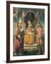 Madonna and Child Between Saints Fabian and Sebastian-Bartolomeo Della Gatta-Framed Giclee Print