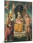 Madonna and Child Between Saints Fabian and Sebastian-Bartolomeo Della Gatta-Mounted Giclee Print