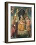 Madonna and Child Between Saints Fabian and Sebastian-Bartolomeo Della Gatta-Framed Giclee Print