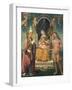 Madonna and Child Between Saints Fabian and Sebastian-Bartolomeo Della Gatta-Framed Giclee Print