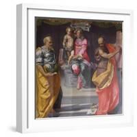 Madonna and Child Between Saints Peter and Paul-Daniele Da Volterra-Framed Giclee Print