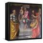 Madonna and Child Between Saints Peter and Paul-Daniele Da Volterra-Framed Stretched Canvas