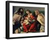 Madonna and Child Between Saints Roch and Sebastian-Lorenzo Lotto-Framed Giclee Print