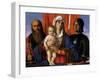 Madonna and Child Between SS. Paul and George-Giovanni Bellini-Framed Giclee Print