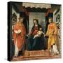 Madonna and Child Between St Faustinus and St Jovita-null-Stretched Canvas