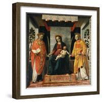 Madonna and Child Between St Faustinus and St Jovita-null-Framed Giclee Print