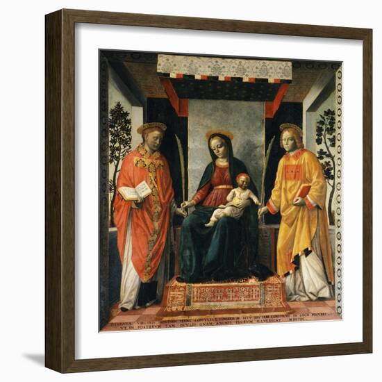 Madonna and Child Between St Faustinus and St Jovita-null-Framed Giclee Print