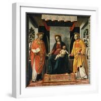 Madonna and Child Between St Faustinus and St Jovita-null-Framed Giclee Print