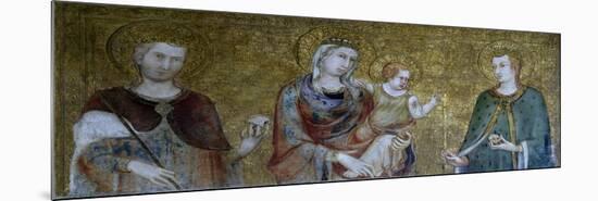 Madonna and Child Between Two Saints-null-Mounted Giclee Print