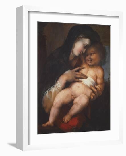 Madonna and Child, by Alonso Berruguete-null-Framed Giclee Print