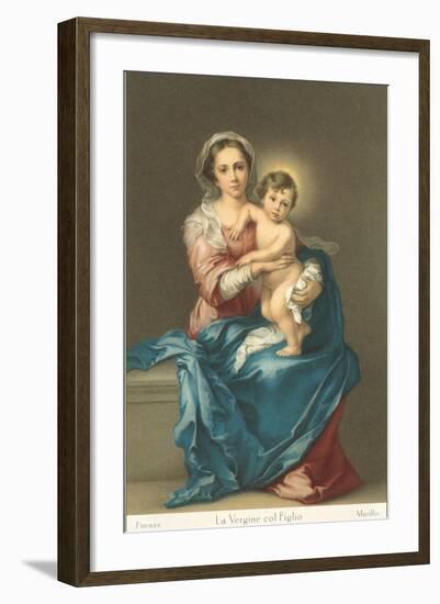 Madonna and Child by Murillo, Florence-null-Framed Art Print