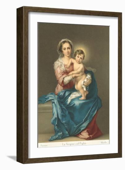 Madonna and Child by Murillo, Florence-null-Framed Art Print