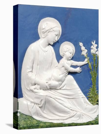 Madonna and Child, c.1475-Luca Della Robbia-Stretched Canvas