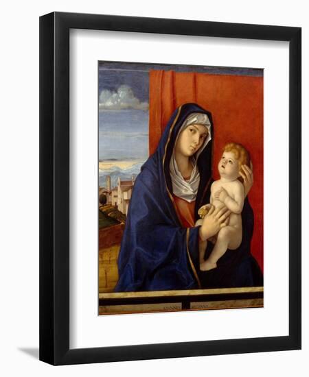 Madonna and Child, c.1485-Giovanni Bellini-Framed Giclee Print